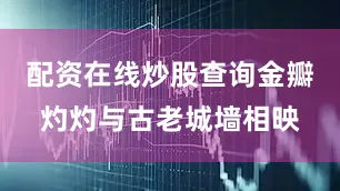 配资在线炒股查询金瓣灼灼与古老城墙相映